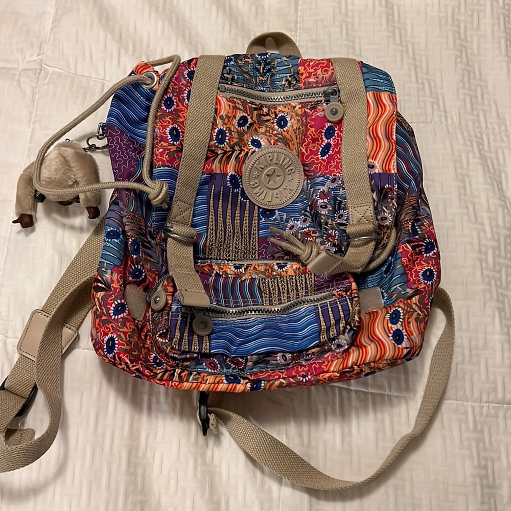 Kipling Floral Backpack